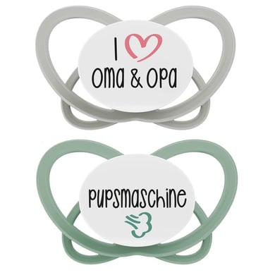 nip ® Soother My Butterfly Green Edizione speciale, taglia 3 (16 - 32 mesi), nonna & nonno / macchina per scoreggiare