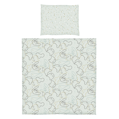 Dr. Sonne Parure de lit enfant réversible Les 4 menthe 80x80 cm