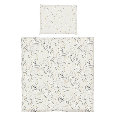 Dr. Sonne Parure de lit enfant réversible Les 4 taupe 80x80 cm