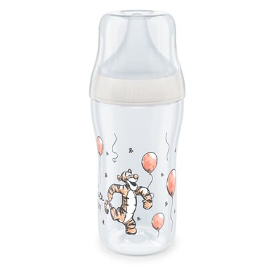 NUK Biberon Perfect Match Winnie l'ourson Disney Temperature Control 260 ml dès 3 mois beige
