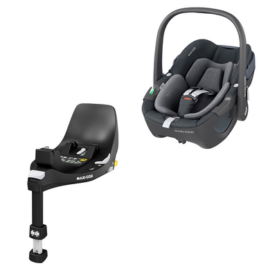 Image of MAXI COSI Set Ovetto Pebble 360 Essential Graphite con base isofix FamilyFix 360059