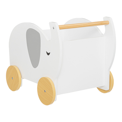 atmosphera Chariot de marche enfant éléphant bois blanc