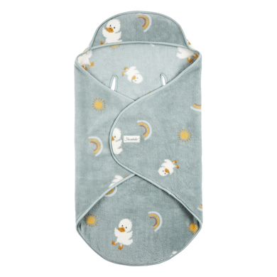 Sterntaler Couverture bébé enveloppante canard Edda vert pierre