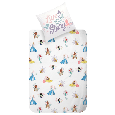 MTOnlinehandel Bettwäsche Prinzessin Kinder-Bettwäsche Disney, Renforce, 80×80 + 135×200 Prinzessin