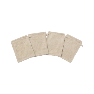 Levně kindsgard Rukavice na praní vasklude 4-pack beige