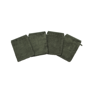 kindsgard Gants de toilette enfant vasklude olive lot de 4