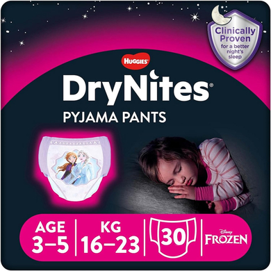 Huggies DryNites pantaloni del pigiama usa e getta per bambine 3-5 anni 3 x 10 pezzi