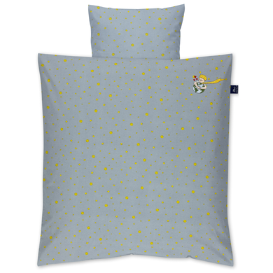 Alvi® Parure de lit enfant Le Petit Prince gris 80x80 cm