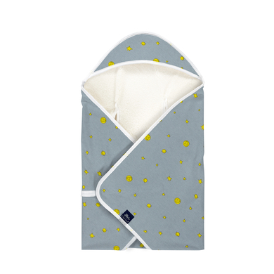 Alvi® Couverture de voyage jersey Le petit prince gris 80x80 cm