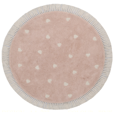 Tapis Petit Tapis enfant rond Fleur pink Ø 120 cm