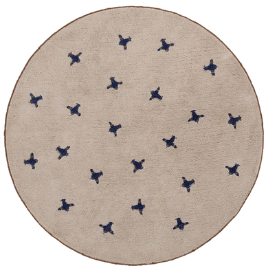 Tapis Petit Tapis enfant rond Jort cream blue Ø130 cm