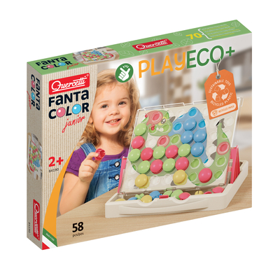 Levně Quercetti MozaikovĂˇ hra PlayEco+ z recyklovanĂ©ho plastu: Fanta Color Junior PlayEco+ (58 dĂ­lkĹŻ).