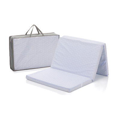 fillikid Matelas pour lit parapluie pois bleu clair 60x120 cm