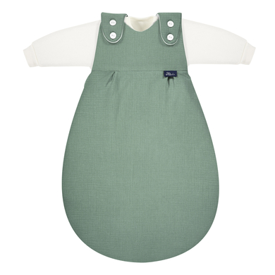 Alvi ® 4-Season Baby-Mäxchen Mull 2-delad granitgrön