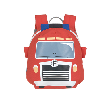 Lässig Tiny Drivers kleuterrugtas - brandweerauto, rood