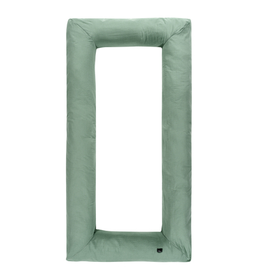 Alvi® Tour de lit bébé carré mousseline vert granit 70x140 cm