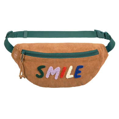 LÄSSIG Sac banane enfant mini velours côtelé Little Gang Smile caramel