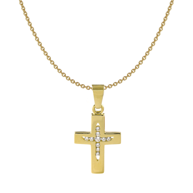 Acalee Mädchen-Halskette mit Kreuz Gold 333 / 8K Kinder-Schmuck gold