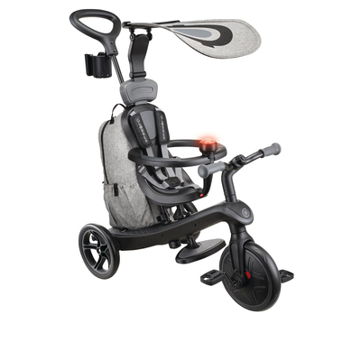 GLOBBER Triciclo 4 in 1 EXPLORER TRIKE grigio Deluxe Play