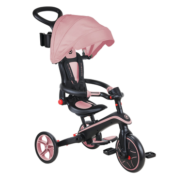 GLOBBER Triciclo 4 in 1 EXPLORER TRIKE PIEGHEVOLE rosa