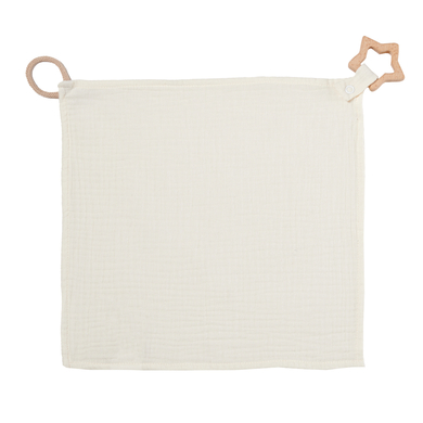 Nordic Coast Company Doudou mousseline de coton étoile naturel