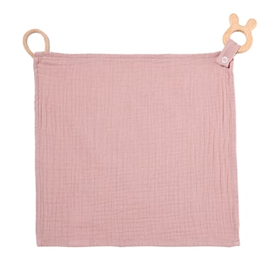 Levně Nordic Coast Company Objímací tkanina mušelín králík růžová