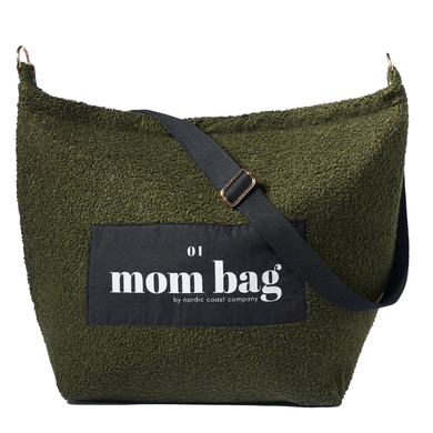 Image of Nordic Coast Company Borsa mamma Teddy Bouclé Olive059