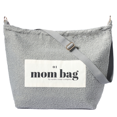 Image of Nordic Coast Company Borsa mamma Teddy Bouclé Grigio