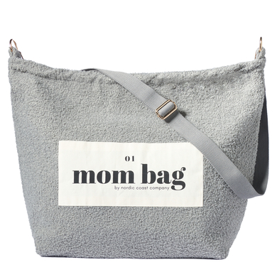 Nordic Coast Company Mom Bag Teddy Bouclé Grau