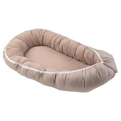 ULLENBOOM Baby Nest Waffelpique sand