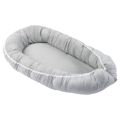 ULLENBOOM Nid bébé piqué gaufré gris 55x95 cm