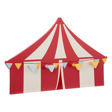 atmosphera for kids Patère enfant circus 4 crochets bois rouge