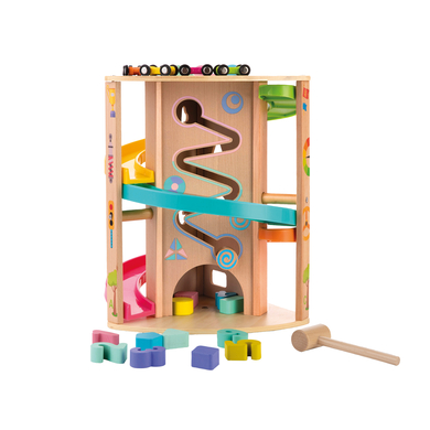 John® Circuit de voitures Rolli multifonctionnel bois