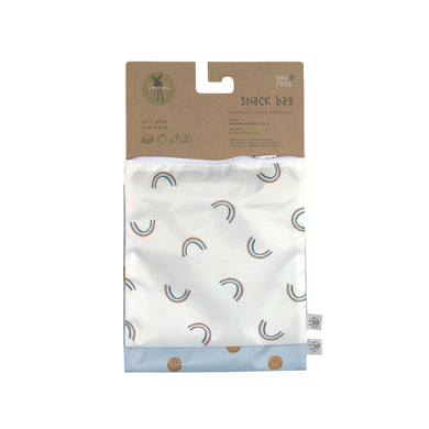 LÄSSIG Pochette pour snack Happy Rascals Smile sky blue lot de 2
