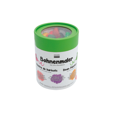 BLS Crayons gras à dessin haricots boîte ronde 24 pièces