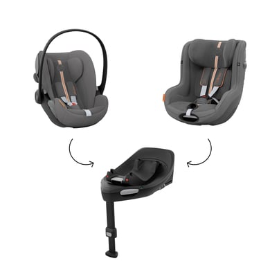 cybex gold juego de silla de coche contramarcha sirona g incluida la silla portabebes cloud g incluida la base station base g plus lava grey