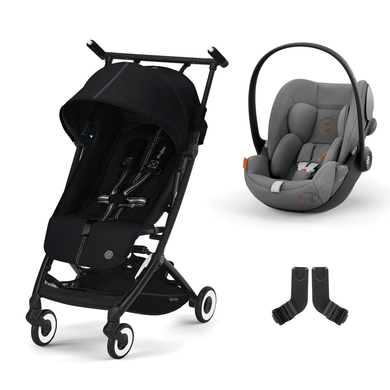 Bilde av Cybex Gold Buggy Libelle 2 Moon Black Inkludert Bilbarnestol Cloud G I-size Lavagrå Og Adapter