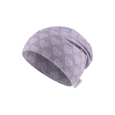Sterntaler Bonnet Slouch Coeurs lilas