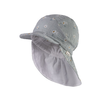 Sterntaler Casquette avec protection de nuque marguerite vert pierre