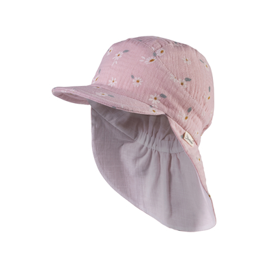 Image of Sterntaler Cappello a punta con protezione del collo a margherite in velluto rosa059