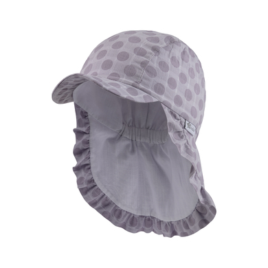 Sterntaler Casquette avec protection de nuque points lilas