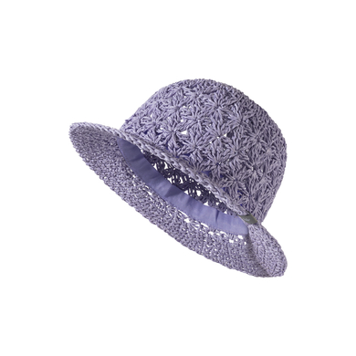 Sterntaler Chapeau de paille aspect crochet violet pâle
