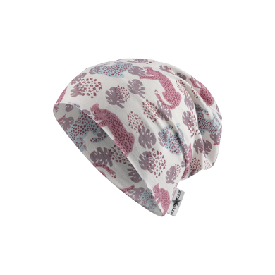 Sterntaler Berretto slouch leopardato ecru