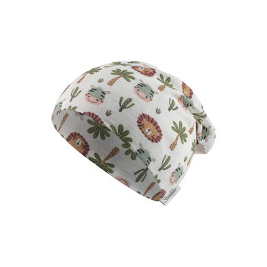 Sterntaler Bonnet Slouch Safari animaux écru