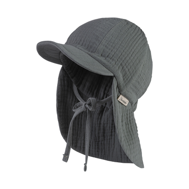 Sterntaler Casquette avec protection de nuque mousseline vert mat