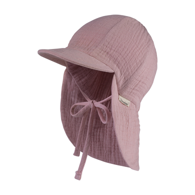 Sterntaler Casquette avec protection de nuque Musselin rose velours