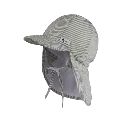 Sterntaler Casquette avec protection de nuque Seersucker vert pâle