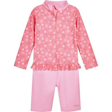 Playshoes UV-skydd i ett stycke Hawaii korall