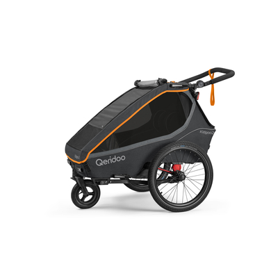 Qeridoo Qeridoo® Remorque de vélo enfant Kidgoo 2 FIDLOCK Edition orange