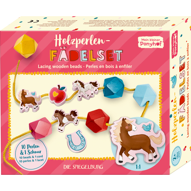 COPPENRATH Jeu d'enfilage perles My little pony farm bois